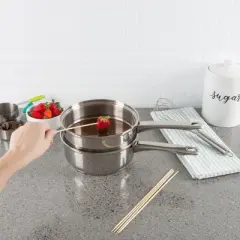 Hastings Home 6-Cup Double Boiler With Vented Glass Lid and Measurements