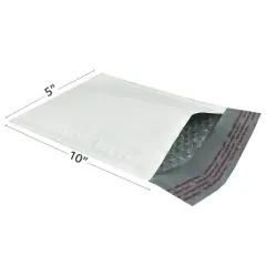 UOFFICE Pack of 50 Poly Bubble Mailer Padded Bags 5" x 10" - #00 Self Seal Mailer
