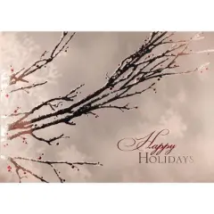 Happy Holidays, Red Holiday Berries, Boxed Christmas Cards By Masterpiece Studios (861500)