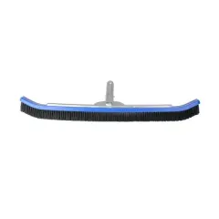 Pool Central Curved Nylon Bristle Pool Wall Brush with Aluminum Handle 24'' - Blue