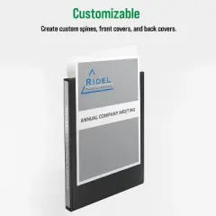 Office Essentials Economy View 3 Ring Binders, 0.5" Round Rings, 0.7" Spine, 100-Sheet Capacity, Black Binders (4-Pack of 03125)