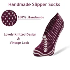 Crochet Hand Knit Slippers for Women Socks 1 Pair Shoe Size 5-7