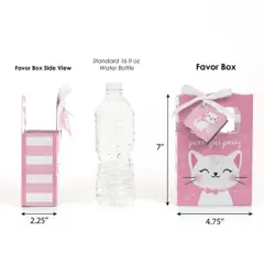 Big Dot of Happiness Purr-fect Kitty Cat - Kitten Meow Baby Shower or Birthday Party Favor Boxes - Set of 12