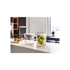 Arc International Luminarc Working Storage Jar/Dof Glass with White Lid, 14-Ounce, Set of 8