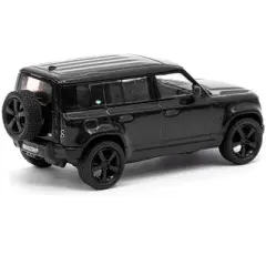 Land Rover Defender 110 Black Metallic "Global64" Series 1/64 Diecast Model Car by Tarmac Works