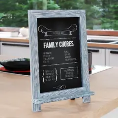 Merrick Lane Set of 10 Wall Mount or Tabletop Magnetic Chalkboards with Folding Metal Legs