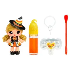 Yummiland x Halloween Lip Gloss Doll - Cassie Treats Includes DIY Lip Gloss + Keychain: Scented Fashion Toy with Blonde Hair