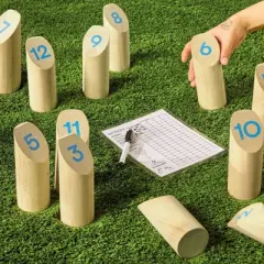 Molki Rubberwood Numbered Peg Game Target Toss - Embark&trade;: Fun Outdoor Game for Kids 6+