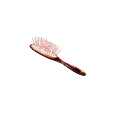 Bass Pet Brushes Style & Detangle Pet Brush with 100% Premium Alloy Pin High Polish Acrylic Handle Small Oval