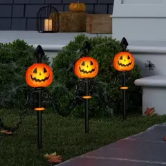 49" Jacks Lit Fence Stakes Halloween Decorative Prop - Hyde and EEK! Boutique&trade;