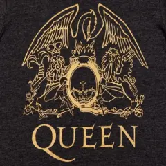 Queen Rock Band Logo Graphic Graphic T-Shirt Charcoal Heather Gray
