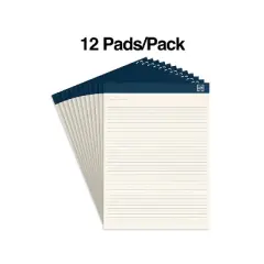 TRU RED Notepads 8.5" x 11.75" Wide Ruled Ivory 50 Sheets/Pad TR58194