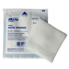 Dukal Top Sponge Sterile 4"X4", 25 Count