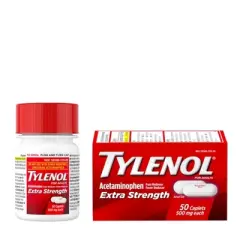 Tylenol Acetaminophen Pain Reliever Caplet - 50ct