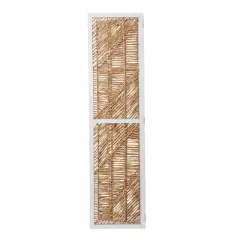 Merbrook Woven Room Divider White/Natural - Aiden Lane
