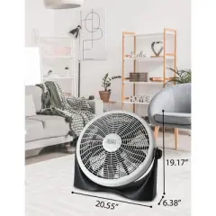 BLACK+DECKER Floor Fan with 3 Fan Settings, Gray
