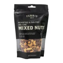 Ferris Nut Co. Roasted and Salted Deluxe Mixed Nuts - Case of 12/10 oz