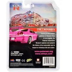 2000 Nissan Skyline GT-R (BNR34) RHD Pink w/White Graphics & Interior Ltd Ed 1/64 Diecast Model Car by Johnny Lightning
