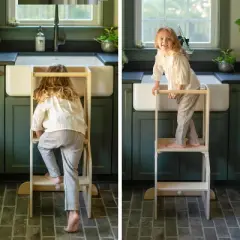 Busy Kids 2-In-1 Learning Tower Toddler Tower and Convertible Kids Art Desk