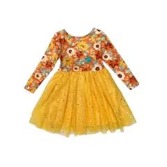 Girls Autumn Blooms Sparkle Tutu Dress - Mia Belle Girls