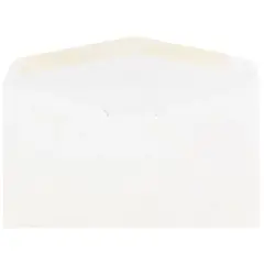 JAM Paper 50pk 3 5/8"x6 1/2" Business Envelopes White: Small Mailing Envelopes, Gummed Flap, Wet and Seal, Letter Size