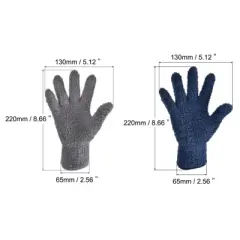 Unique Bargains Dusting Cleaning Gloves Microfiber Mittens for Plant Blinds Lamp Window