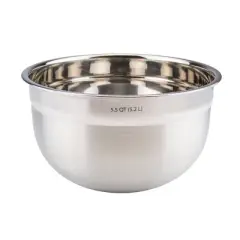 Tovolo 5.5qt Stainless Steel Mixing Bowl: 21.5" Diameter, 7.25" Height, Hand Wash, 1.75 lbs, Silver, 5.5qt Capacity