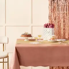 Disposable Chrome Table Cover Pink/Gold - Spritz&trade;