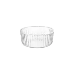 Bormioli Rocco Exclusiva Glass Serving Bowls, Set of 2 - Stackable Dishes for Chips, Hummus, Appetizers -Dishwasher Safe