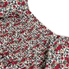 Hope & Henry Girls' Short Bubble Sleeve Smocked Dress, Kids