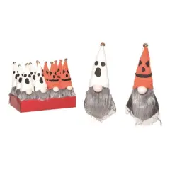Transpac Mini Plush Trick or Treat Gnomes Display - Adorable Halloween Decorative Objects for Festive Home Decor