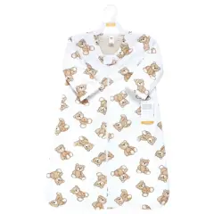 Hudson Baby Boys Long Sleeve Plush Faux Fur Sleeping Bag, Wearable Blanket, Teddy Bears