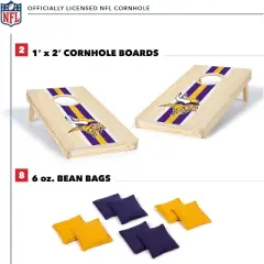 NFL Minnesota Vikings 1'x2' Wood Cornhole Set