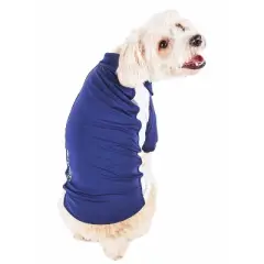 Pet Life Active Barko Pawlo Relax-Stretch Wick-Proof Dog and Cat Polo T-Shirt