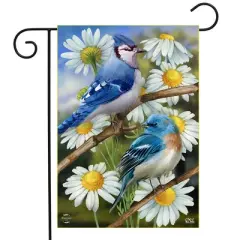 Briarwood Lane Spring Garden Flag 12x18 For Outdoor Birds and Daisies For Spring Garden Flag Flags For Outside