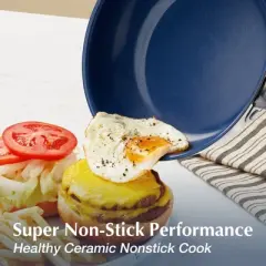 KOCH SYSTEME CS Fry Pan With Lid - Large Skillet Nonstick Frying Pan with Lid, Ceramic Coating