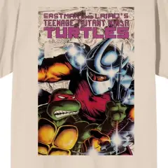 TMNT Comic Origins Raphael & Shredder Cover Art Crew Neck Short Sleeve Women's Natural T-shirt