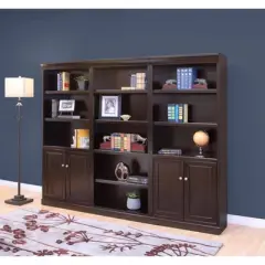 72" Executive Open Wood Bookcase Brown - Martin Furniture