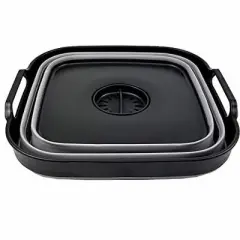 SAMMART 10L (2.64 Gallon) Collapsible Dishpan with Draining Plug