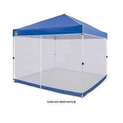 Z-Shade Everest 10 x 10 Foot Straight Leg Screen Room Mesh Canopy Tent Shelter Attachment for Outdoor, Patio, & Camping White (Screen Attachment Only)