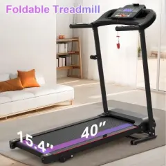 FIONECA 2.5HP Folding Treadmill with Incline, Bluetooth, Heart Rate Sensor & Cup Holder &uml;C 12KM/H