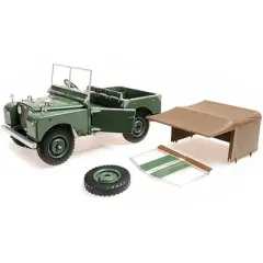 1949 Land Rover RHD (Right Hand Drive) Green with Brown Canopy 1/18 Diecast Model Car by Minichamps
