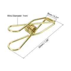 Unique Bargains Wire Hollow Out Clips Metal Prevent Tearing Pages Home Office Paper Clip 100 Pcs
