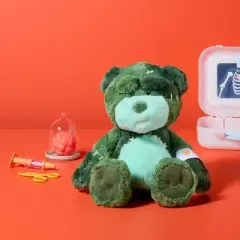 11.5" Green Frankenbear Stuffed Animal - Gigglescape&trade;: Polyester Character Toy