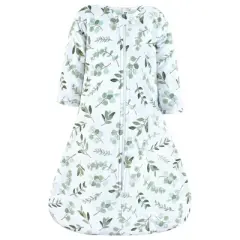 Hudson Baby Long Sleeve Plush Faux Fur Sleeping Bag, Wearable Blanket, Eucalyptus