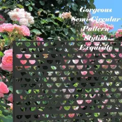 CLIHOME Outdoor Semi-Circular Shape Metal Decorative Screens,Freestanding Outdoor Indoor Privacy Screen