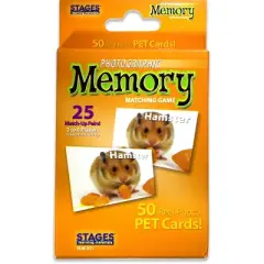 Stages Learning Materials Pets Photographic Memory Matching Game, Pack of 3