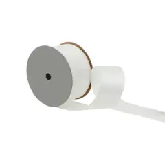Satin Fabric Ribbon White - Spritz&trade;: Polyester Gift Ribbon for Birthday & Easter, 9ft x 1.5in