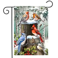 Briarwood Lane Winter Garden Flag 12x18 For Outdoor Winter Woodland Birds For Winter Garden Flag Flags For Outside