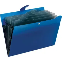 Globe-Weis 7 Pocket Expanding Files Blue 89551BLU